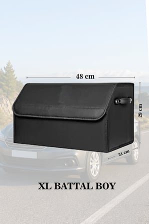 skoda octavia bagaj için erzak aksesuar toplayıcı deri lüks battal boy siyah çanta
