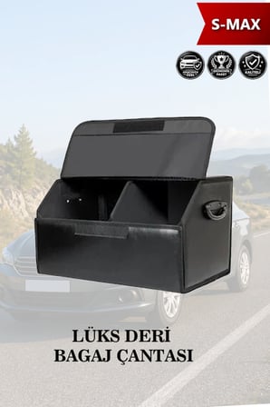 smax bagaj için erzak aksesuar toplayıcı lüks deri siyah battal boy çanta