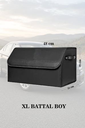 volkswagen id7 bagaj için erzak aksesuar toplayıcı battal boy deri siyah lüks çanta