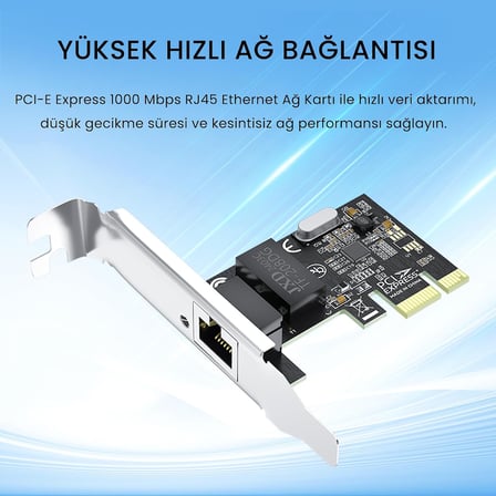 PCI-E Express 1000 Mbps Gigabit Harici RJ45 Ethernet Ağ Kartı