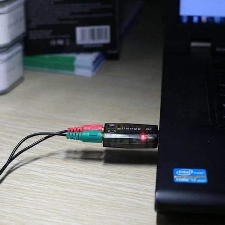 4504 5+1 Harici Usb Ses Kartı 3.5mm Kulaklık Mikrofon Çevirici Dönüştürücü