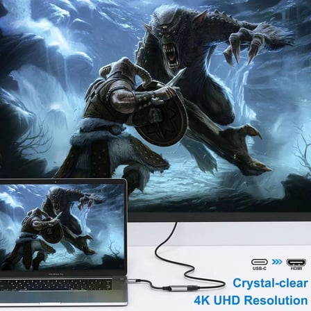 7015 Type C To HDMI 4K 30HZ USB C HDMI kablo tipi C dizüstü bilgisayarlar için akıllı telefonlar ve Tüm Cihazlar