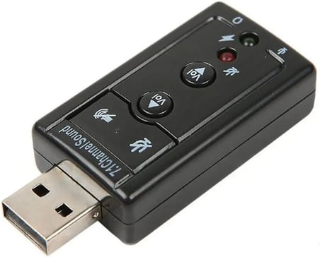 7.1 USB Stereo Ses Adaptörü, Harici Ses Kartı, PC ve Dizüstü Bilgisayar için 3D USB Ses Adaptörü