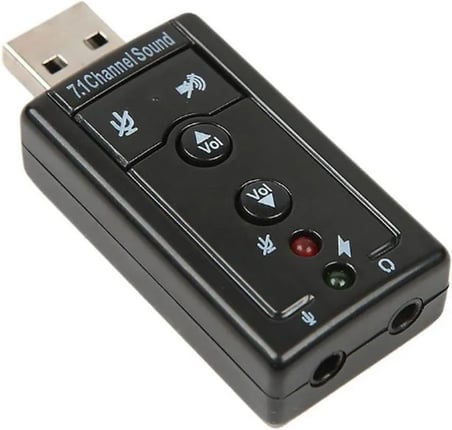 7.1 USB Stereo Ses Adaptörü, Harici Ses Kartı, PC ve Dizüstü Bilgisayar için 3D USB Ses Adaptörü