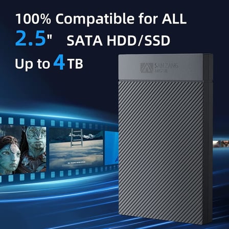 2,5 inç SSD Muhafaza USB'den USB-c'ye Siyah