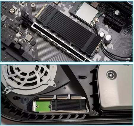 1 Adet M.2 NVMe SSD Soğutucu (Heatsink) - 2280 SSD İçin 1 Termal Ped ve 3 Beyaz Bantlı - PC ve PS5 Uyumlu M.2 PCIe NVMe/SATA SSD Soğutucu