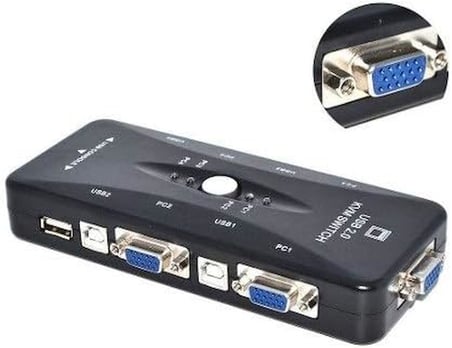 Al-4210 4 Port USB Kvm Switch 4 PC Kasa Tek Kontrol Çoklu VGA