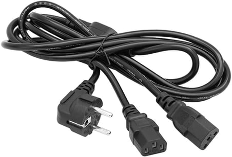 PARCBENY 17972 ÇİFT GÜÇ ÇIKIŞLI 1.8 METRE PC POWER KABLOSU DİŞİ IEC C13 AC220V TEK PRİZ