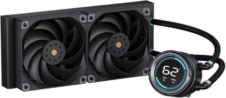 Freezer W246 PRO 240mm Radyatör, 300W TDP, Sıcaklık Göstergeli LCD Ekran + ARGB Pompa, 2x12cm PWM 2500 RPM Siyah Fanlı, Intel LGA1851-LGA1700-LGA1200 Socket, AMD AM4-AM5 Socket, Sıvı Soğutma