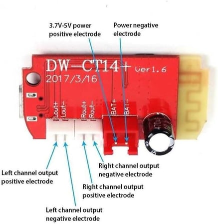CT14 Bluetooth Amfi Devresi 2x5W - Stereo Ses Kartı
