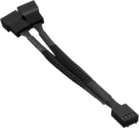 SLX-F201 2to1 2*Male 4Pin+1*Female 4Pin 10cm Örgülü 240mm CPU Fan Birleştirme Kablosu