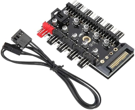 4988 10 Port Fan Power Sata Güç Switch Pwm Çoklayıcı