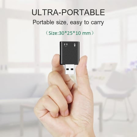 USB 7.1 Ses Kartı Sound Card USB Mikrofon Kulaklık Çevirici