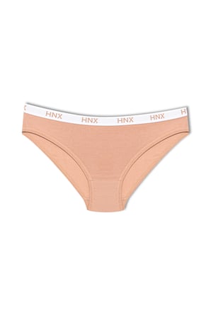 HNX 9'lu Pamuklu HNX Yazılı Jakar Lastik Kadın Slip Külot
