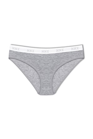 HNX 3'lü Pamuklu HNX Yazılı Jakar Lastik Kadın Slip Külot