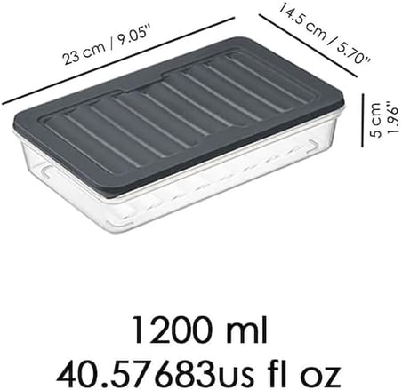 4 Adet Buzdolabı Organizeri, Buzdolabı İçin Çok Amaçlı Saklama Kabı, Fresh Box, Şeffaf ve Ayarlanabilir, Gıdaları Taze Tutma Özelliği, Mutfak Düzenleyici (1200 Ml)