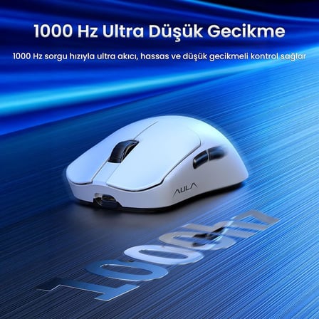 SC380 Pro PAW3311 Sensör 12000 DPI 1000Hz Kablolu ve Kablosuz Gaming Oyuncu Mouse Beyaz