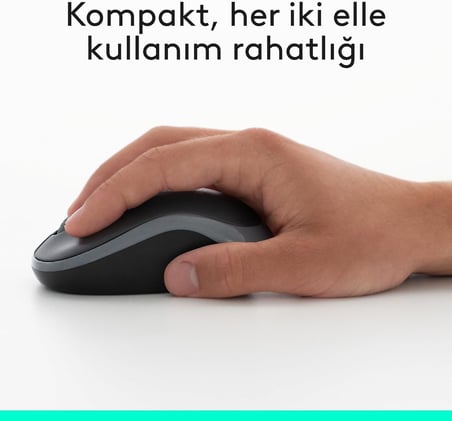 MK270 Kablosuz Klavye Mouse Seti, Tam Boyutlu, Sağ ve Sol Elle Kullanıma Uygun Mouse, 10 m Kullanım Mesafesi, Sıvı Dökülmesine Dayanıklı, Türkçe Q Klavye, Siyah