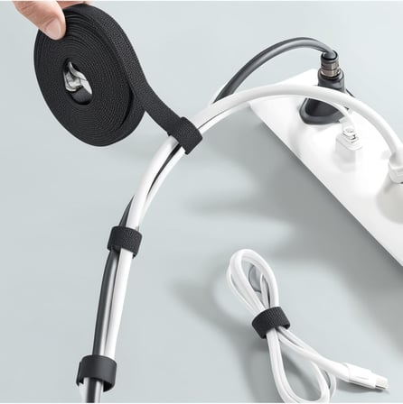 Yapışkanlı Cırt Cırt Kablo Düzenleyici 5 Metre Kablo Düzenleme Organizer Bant Ev Ofis ve Araç İçin Pratik Çözüm
