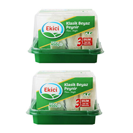 Ekici Beyaz Peynir 450gr Klasik Tam Yağlı x 2 Adet