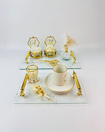 Fidelity Şeffaf Desenli Söz Tepsisi