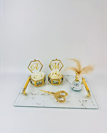 Fidelity Şeffaf Desenli Söz Tepsisi