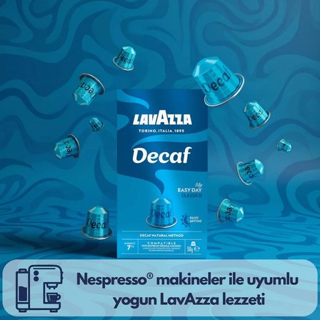 Lavazza Decaf My Easy Day Classico 10'lu Paket | Nespresso Uyumlu Kapsül Kahve