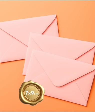 30 Adet Karışık Pastel Renkli Minik Zarf Seti (7x9)