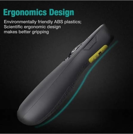 Kablosuz Sunucu Lazer Powerpoint Sunum Cihazı Usb Alıcılı Slayt Değiştirici Denetleyici+pil Siyah