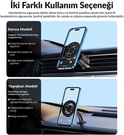 MagSafe Uyumlu Manyetik Araç içi Telefon Tutucu