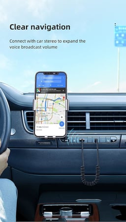 Bluetooth Car Receiver Aux, Gri