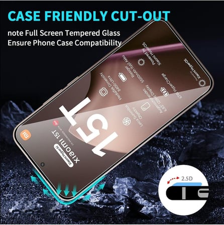 Xiaomi Mi 15T - Mi 15T Pro ile Uyumlu Ekran Koruyucu Kırılmaz Cam 9H Temperli Ekran Camı Şeffaf Passifik