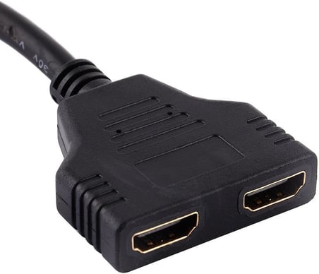 HDMI Çoklayıcı 1 Giriş 2 Çıkış Splitter 1080P Full HD Görüntü Dağıtıcı Adaptör TV Monitör Projeksiyon İçin Çoğaltıcı HDMI Splitter Aynı Görüntü Aktarımı | ZR158