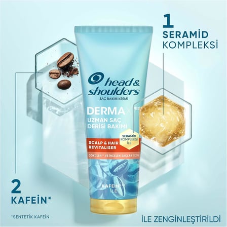 DermaXPRO Scalp & Hair Revitaliser Dökülme Karşıtı Saç ve Saç Derisi Bakım Kremi Kafein ve Seramid ile 220ml