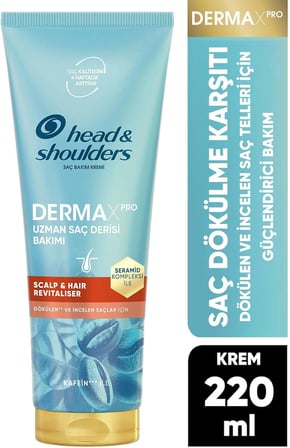 DermaXPRO Scalp & Hair Revitaliser Dökülme Karşıtı Saç ve Saç Derisi Bakım Kremi Kafein ve Seramid ile 220ml