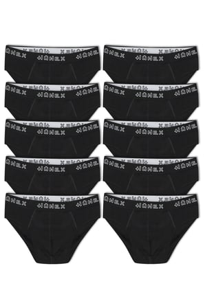 HNX 10'lu Hünex Yazılı Lastikli Erkek slip Külot