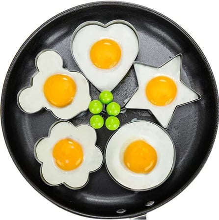 Metalik Daire Şeklinde Metal Omlet Yumurta Ve Krep Kalıbı, Dayanıklı Mutfak Aksesuarı