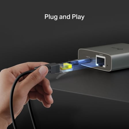 EH210 Gigabit Ethernet Splitter 1 to 2, RJ45 LAN Çoğaltıcı 1000 Mbps, USB-C Güçlü, Dual Port Ethernet Bölücü, Tak Çalıştır Network Splitter