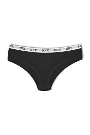 HNX 5'li Pamuklu Jakar Lastik Yarım Boxer Hipster Kadın Külot