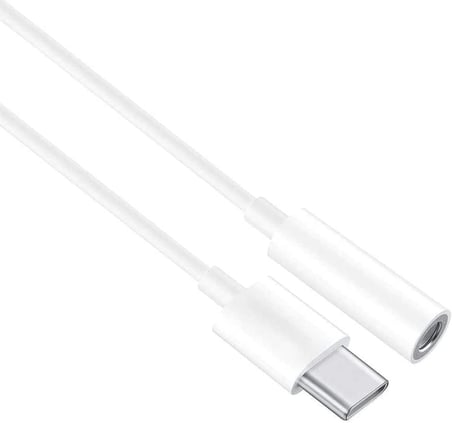 Type-c (USB C) to 3.5mm Aux Dönüştürücü Adaptör Kulaklık Dönüştürücü Beyaz