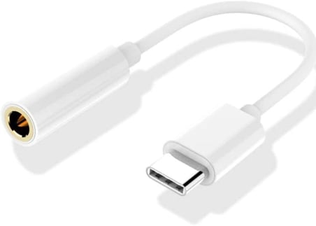 Type-c (USB C) to 3.5mm Aux Dönüştürücü Adaptör Kulaklık Dönüştürücü Beyaz
