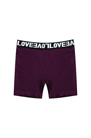 HNX 3'lü Love Lastik Pamuklu Kadın Tayt Şort
