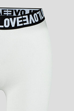 HNX Vizon Love Lastik Pamuklu Kadın Tayt Şort