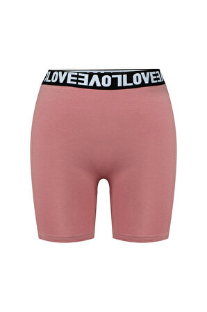 HNX Vizon Love Lastik Pamuklu Kadın Tayt Şort
