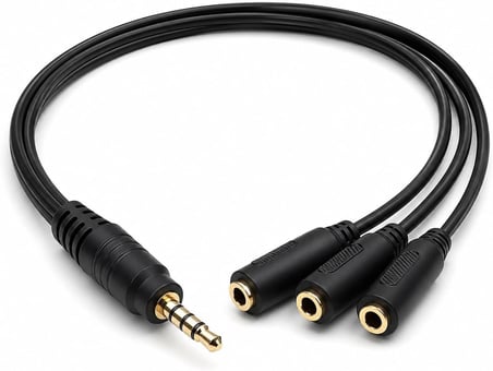 PrimeX PX-3AUX 3’lü Stereo Çoklayıcı, 3.5 mm AUX Jak Splitter Kablo, 1 Erkek Giriş 3 Dişi Çıkış, Kulaklık Hoparlör Telefon PC Araç Ses Paylaşım Adaptörü
