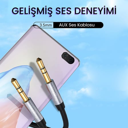 Hi-Fi TRS 3.5mm Aux Ses Kablosu 10 Metre