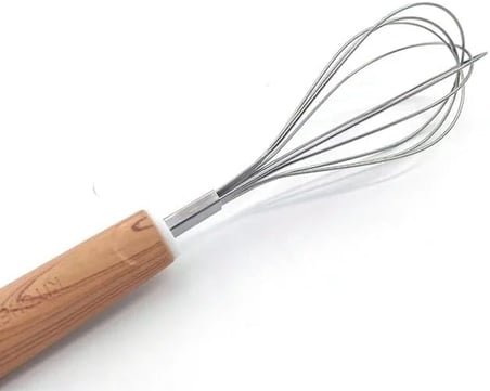 Ahşap Saplı Paslanmaz Çelik Çırpma Teli,Yumurta,Ayran Ve Pasta İçin Çırpıcı (1)