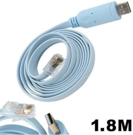 3852a Usb Cisco Konsol Consol Rj45 USB 2.0 to RJ45 Konsol Kablosu – 1.8m (CH340 Chipset) Cisco Router & Switch Uyumlu CH340 Kablosu