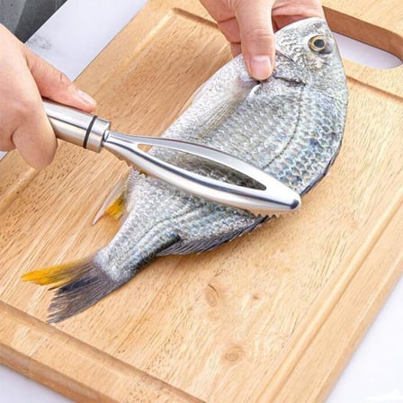 Balık Pulu Çıkarıcı, Paslanmaz Çelik, Ergonomik Saplı, Profesyonel ve Özel Mutfak Kullanımı için