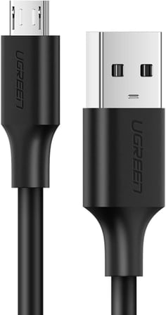 2.0 A USB-A & Micro USB Data ve Şarj Kablosu, 1 Metre, Siyah, 60136